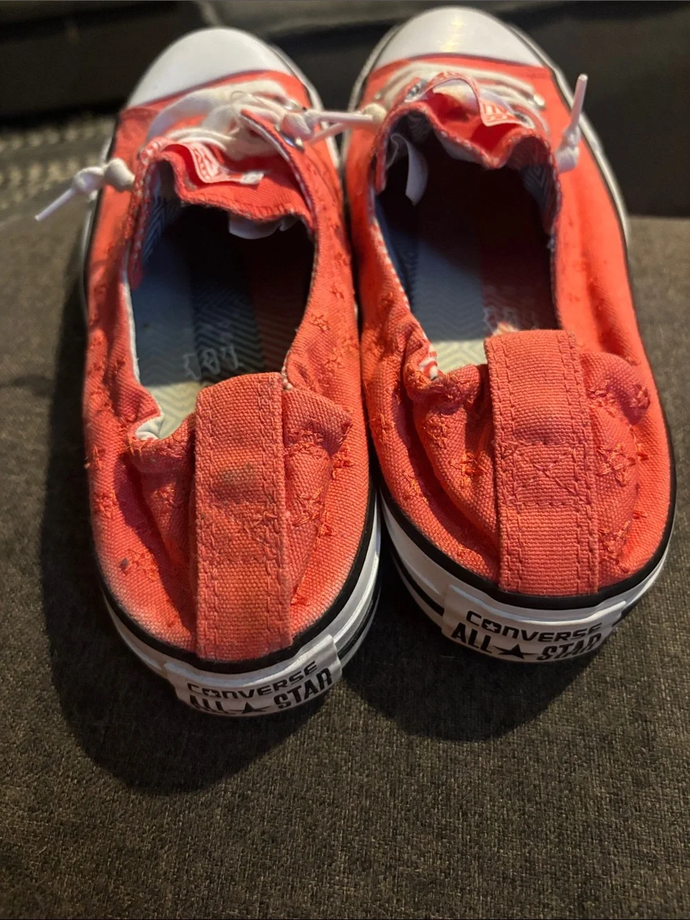 NWOT—Converse shoreline slip on Low Top Canvas Sneakers in coral